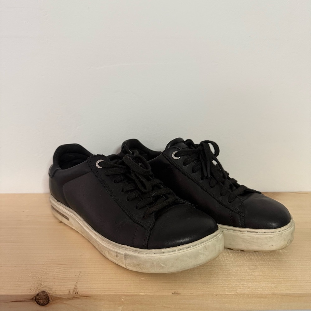 Women’s Black Leather Birkenstock Casual Sneakers